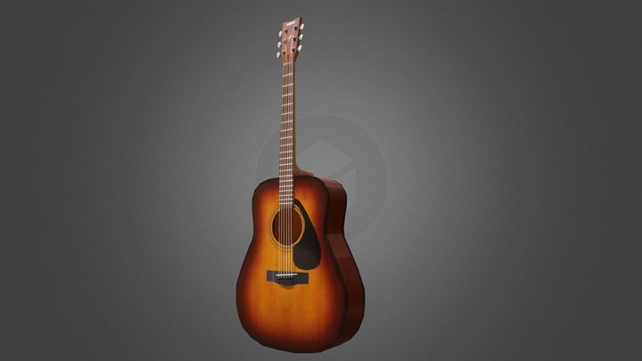 SM Yamaha String Acoustic Guitar Instrument 3D Model