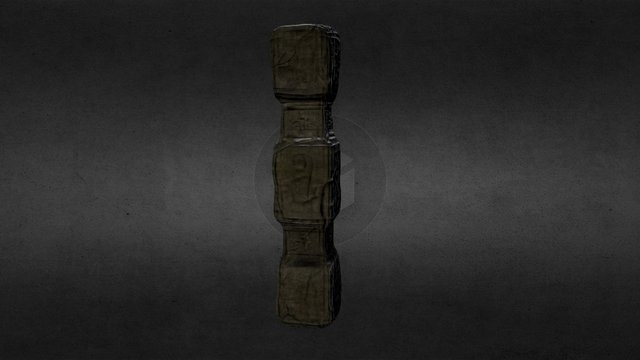 Stone Pillar 3D Model