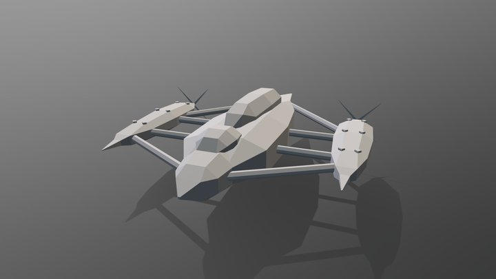 combat-art-deco-plane 3D Model