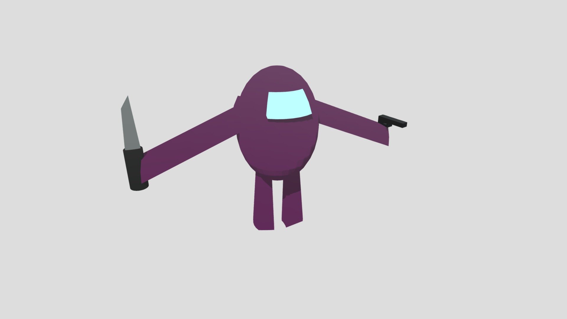 among us imposter with pistole Download Free 3D model by timmy