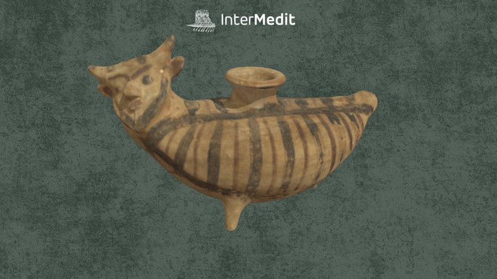 Askos de ceràmica de tradició jònia 3D Model