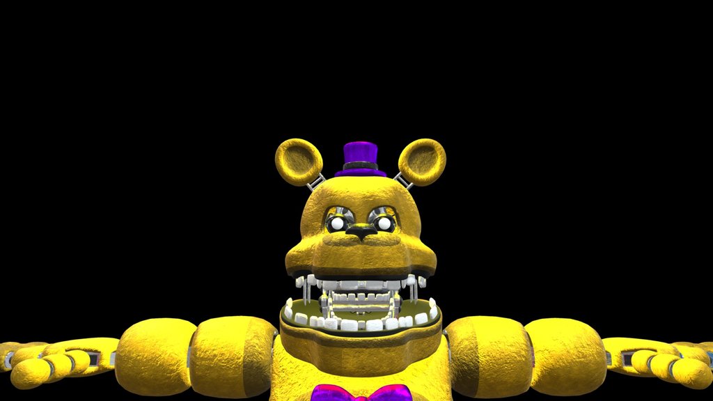 I edited Fredbear to make him look like Un-Nightmare. (Nightbear)