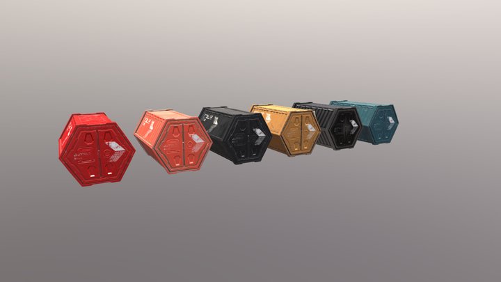 Hex Container 3D Model