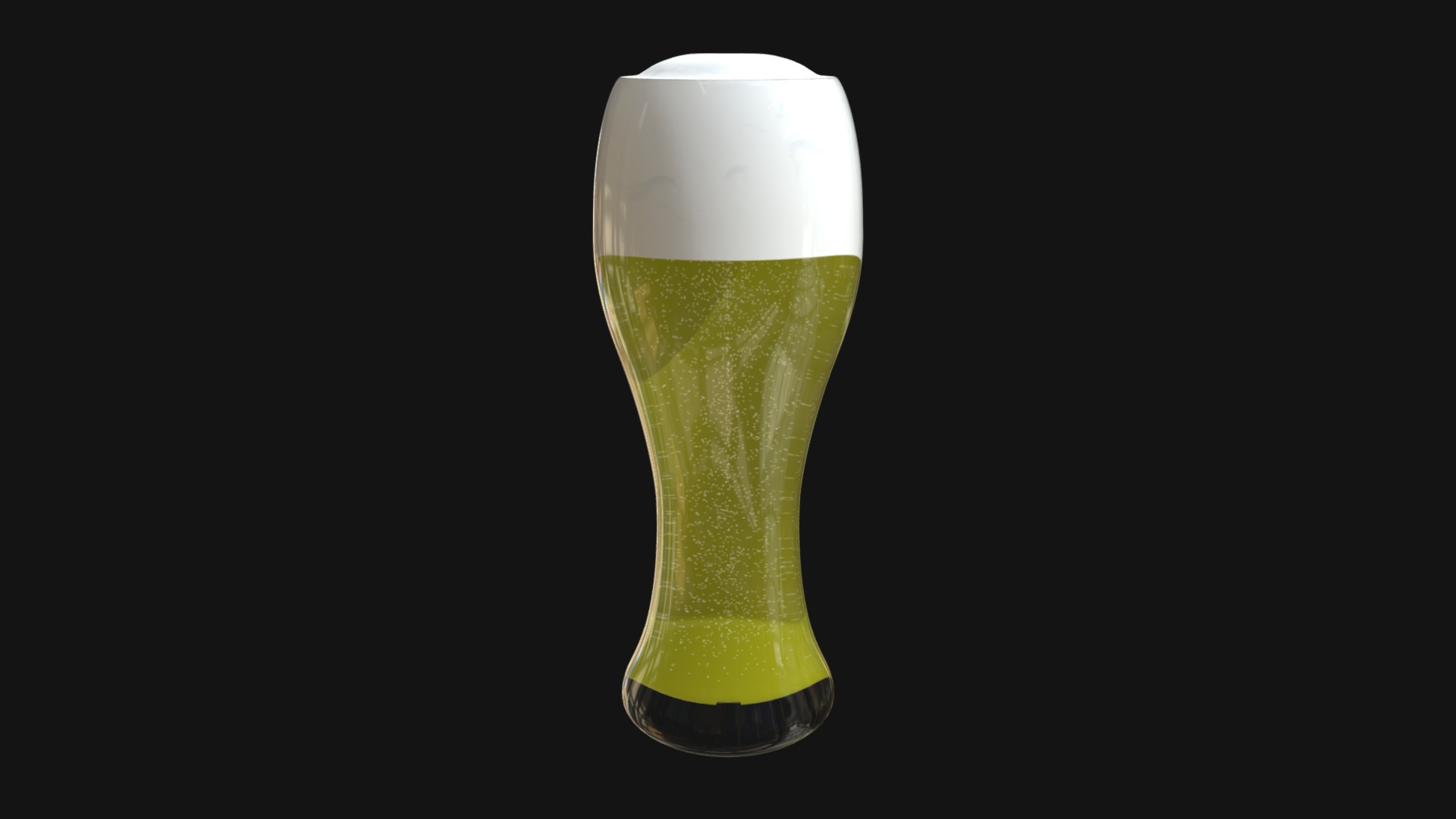 3D model Glass with beer 6 - This is a 3D model of the Glass with beer 6. The 3D model is about a glass of beer.