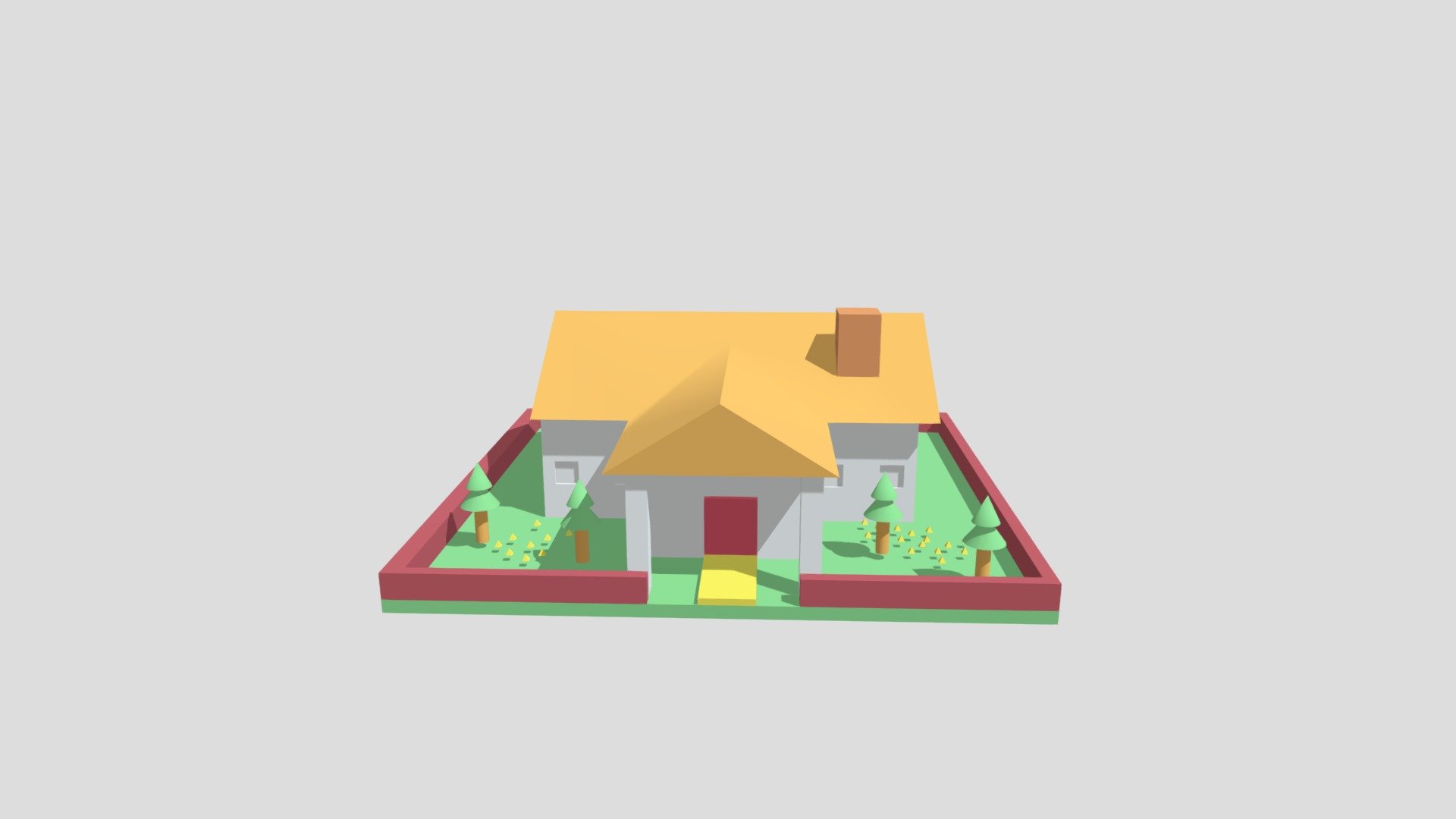 Casa con giardino e camino