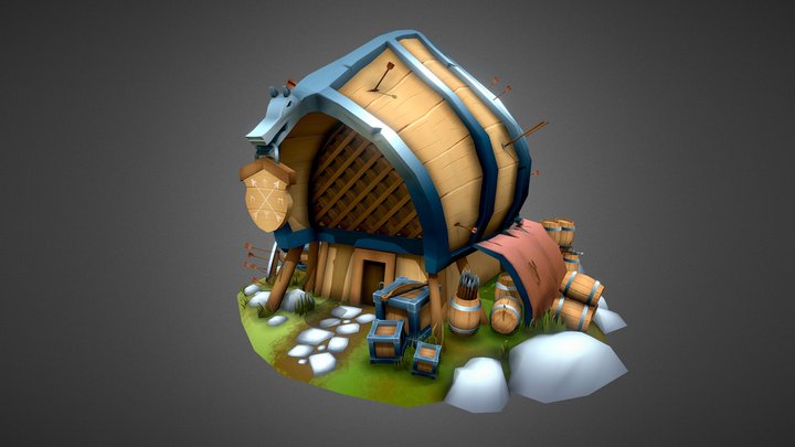 Viking Hunter Shop 3D Model