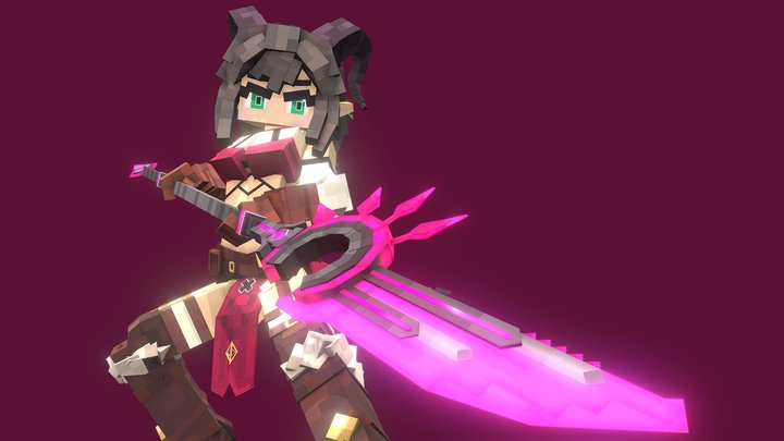 Demon girl 3D Model