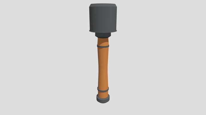 low-poly German grenade of the Second World War 3D Model