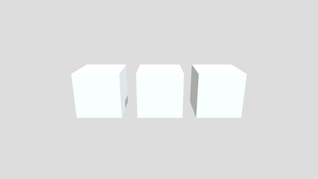 3 boxes/cubes