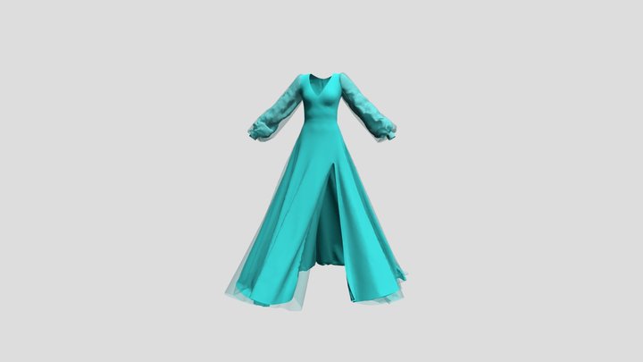 evening dress 3D Model