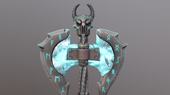 Warcraft Axe 3D Model