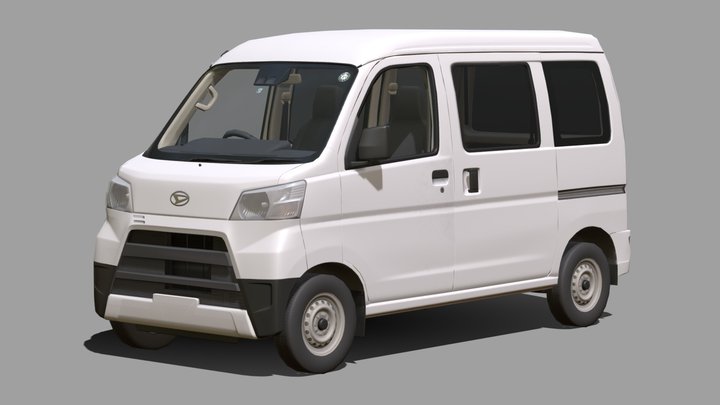 DAIHATSU HIJET  / KEI CAR / LOW POLY 3D Model