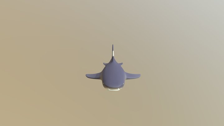 Whitetip Reef Shark 3D Model