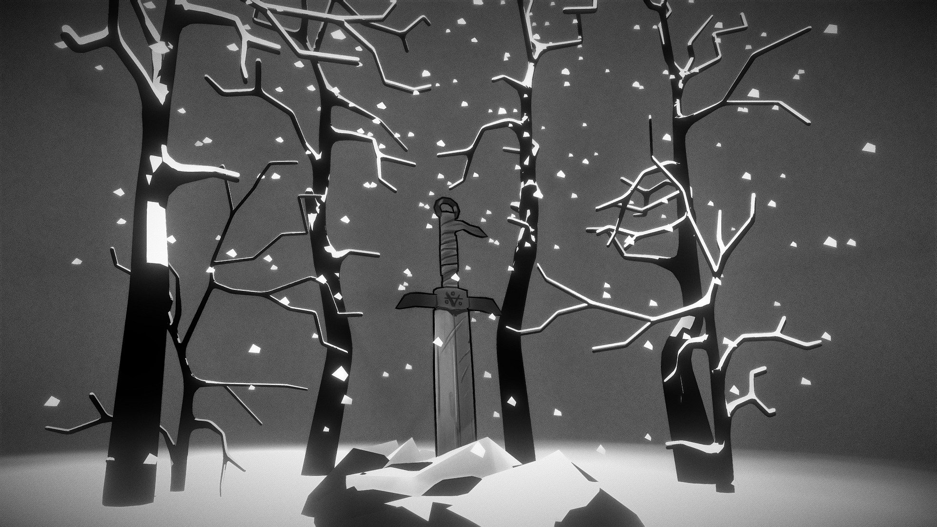 Inktober. Day 11. Snow — Sketchfab embed 3D viewer