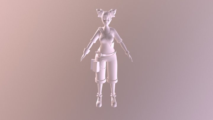 Female Character Model 3D Model