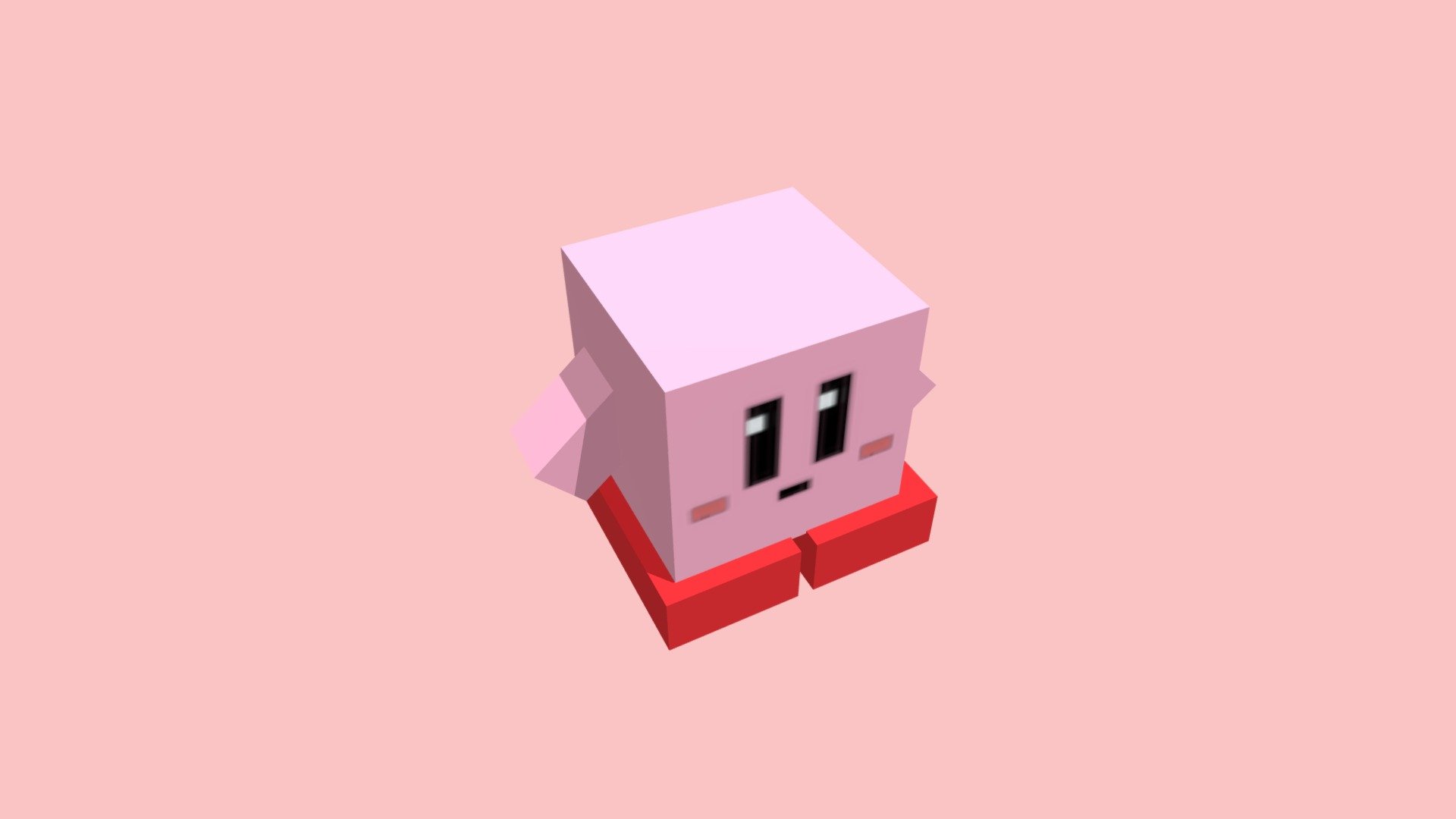 Cube Kirby Smash Bros Download Free 3d Model By Fardmonke