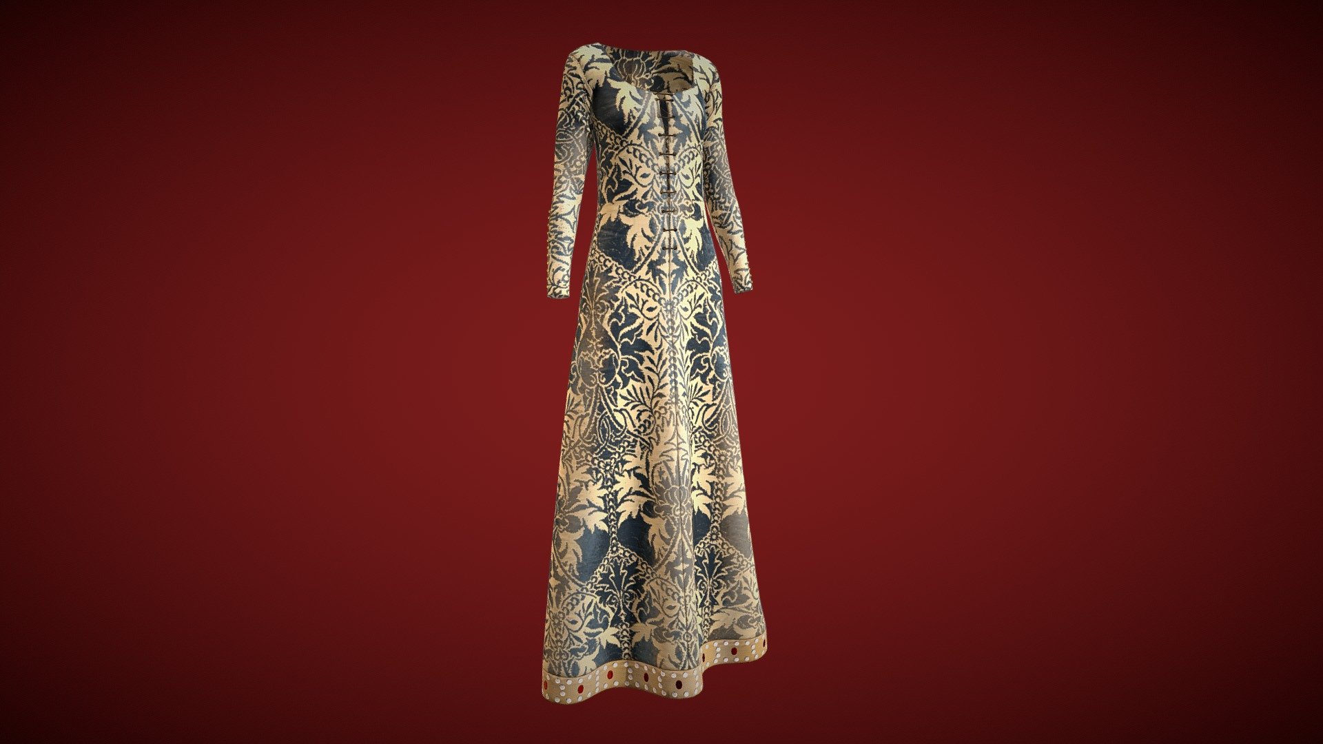Dress 19 (La Dame à la licorne) Download Free 3D model by Mariia Moskvina (mariia89 Dress 19 (La Dame à la licorne) Download Free 3D model by Mariia Moskvina (mariia89