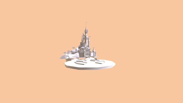 Château de Disneyland Paris sleeping beauty 3D Model