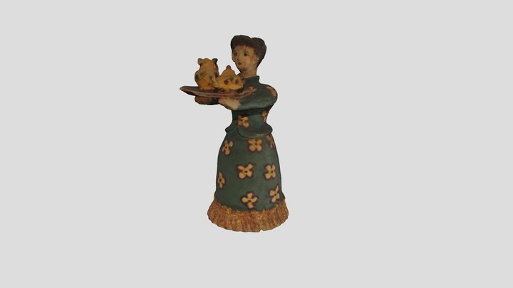 2017.0539 - Dama con bandeja 3D Model