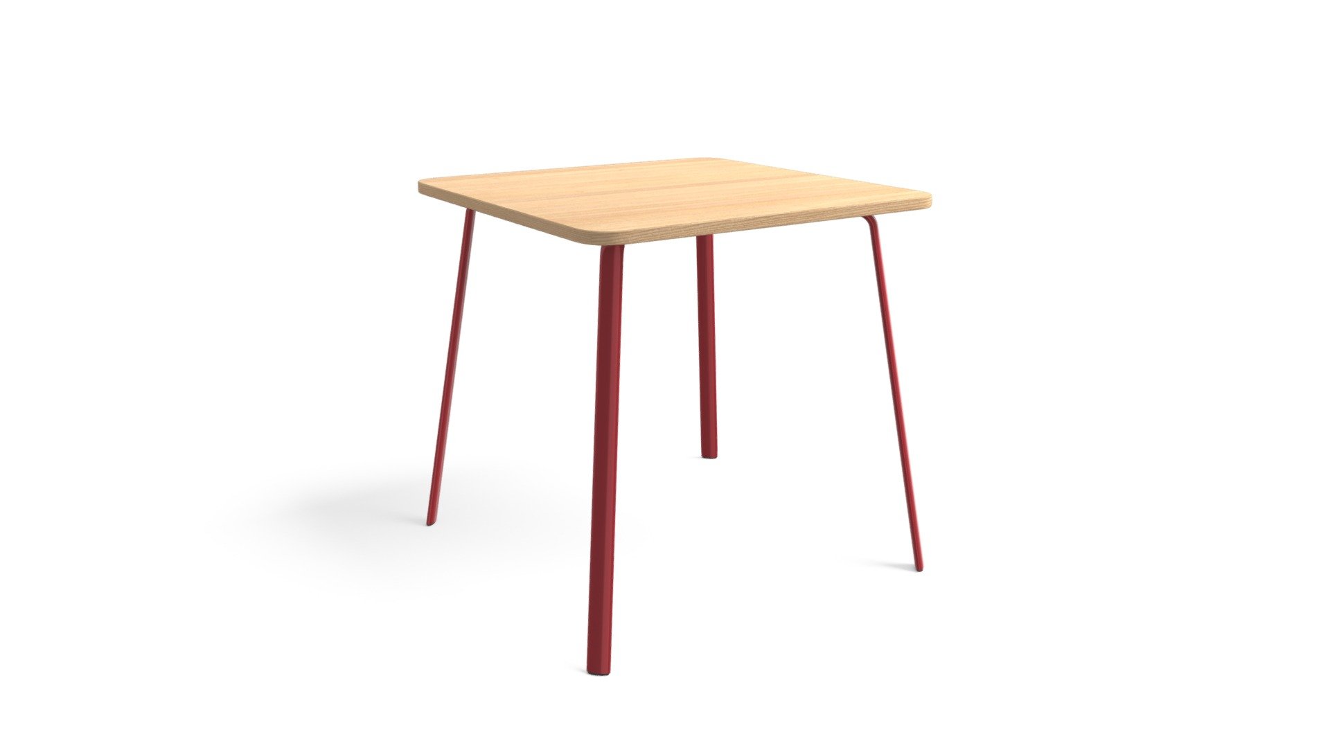 Hill Dining Table, Ash and Red