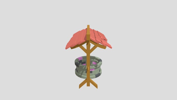 low poly well 3D Model