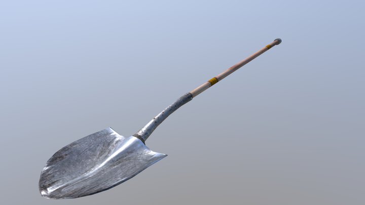 Shovel. Detailed and Game ready. 3D Model