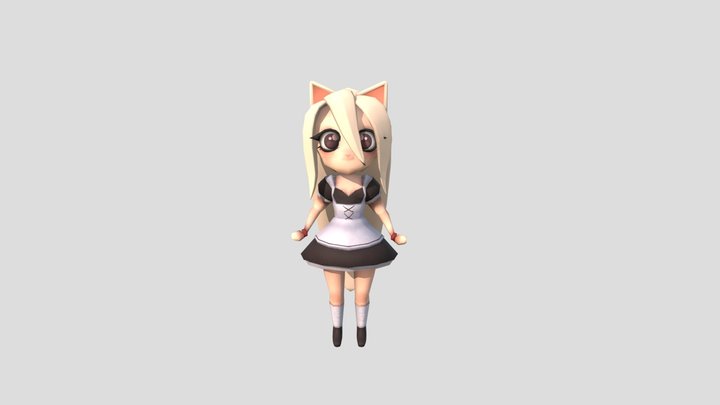 Chibi Maid 3D Model