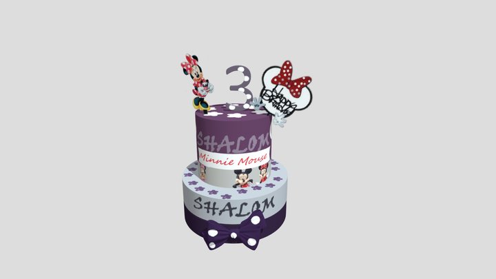 Minnie Mouse Birthday Cake – Modello 3D gratuito STL