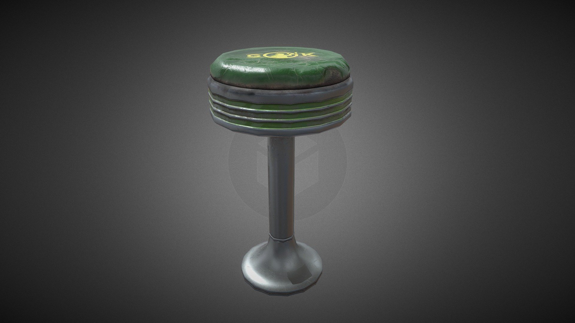 Granny O'Kiss Diner- Bar Chair — Sketchfab embed 3D viewer
