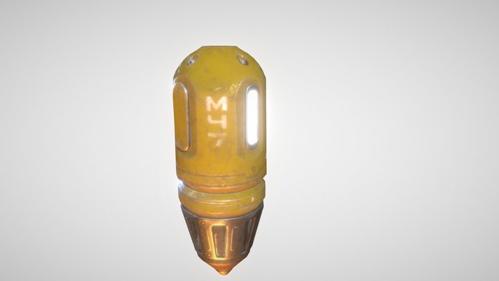 Sci-Fi Grenade 3D Model