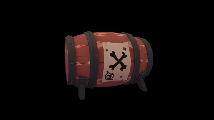 Sea of thieves gunpowder barrel 3D Model
