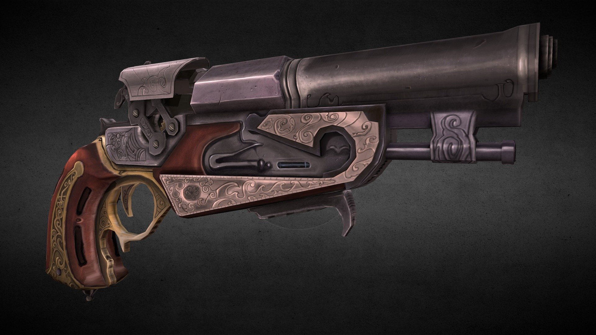 Stylized Pistol - 3D model by Miguel Mesa (@Msmesa) [38f0b58] - Sketchfab