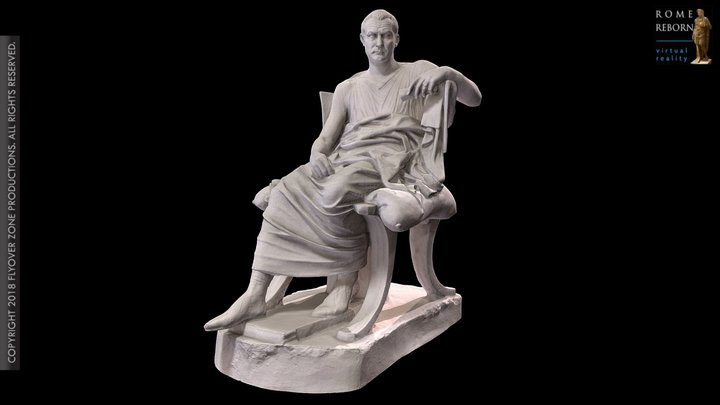 3D rendering of Seated Roman