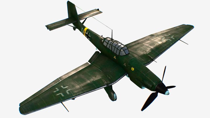 German bomber ground-attack Junkers Ju 87 Stuka 3D Model