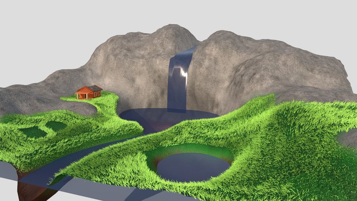 Cabin on the mountain 3D Model
