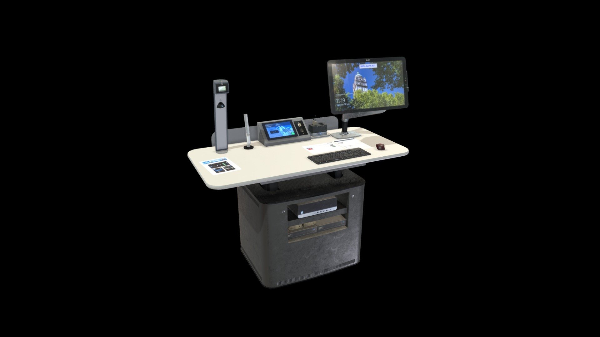Educator Single Desk - 3D model by DigitalMediaLab [38f3015] - Sketchfab