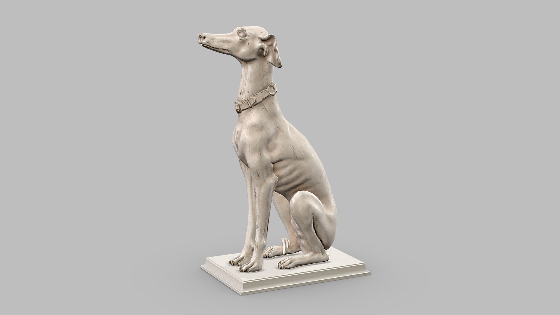 3D model Grey Hound Statue - This is a 3D model of the Grey Hound Statue. The 3D model is about a statue of a dog.