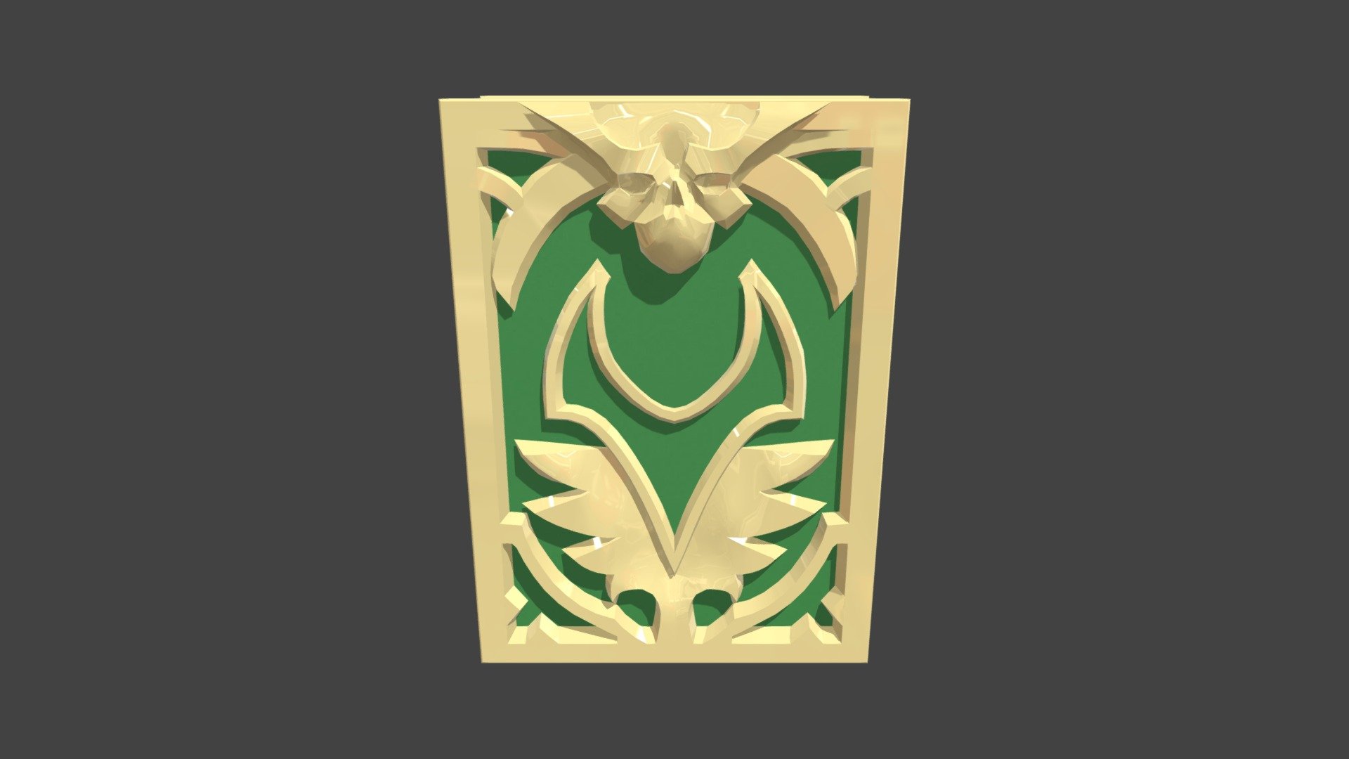 Gold Trim Skull Spellbook - 3D model by Mario G Lopez (@adruggedpie ...