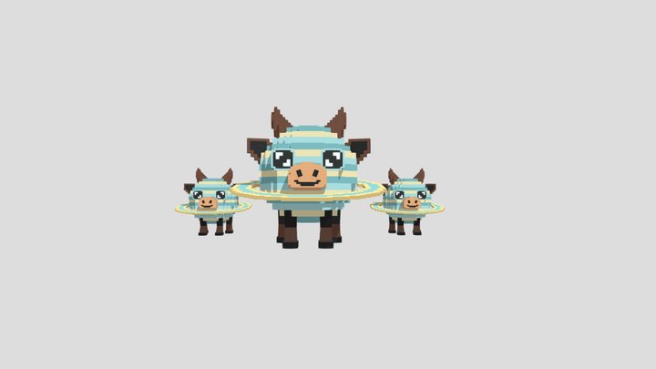 Las Vaquitas Saturnitas / steal a brainrot 3D Model