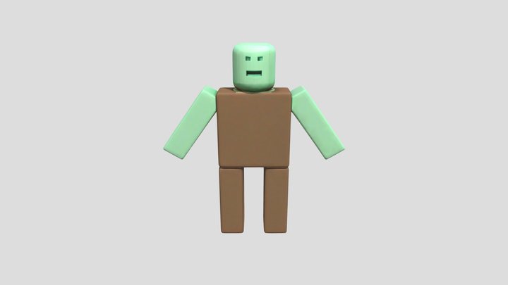 Block Zombie Avatar 3D Model