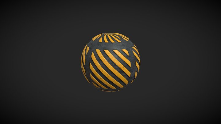 Stripe Line 02 Procedural Material 3D Model