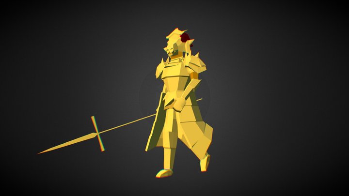 Dragonslayer Ornstein, Dark Souls (Low Poly) 3D Model