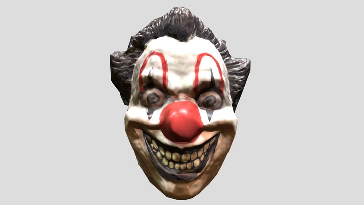 Clown (Black Hair) Mask – Free 3D Model STL
