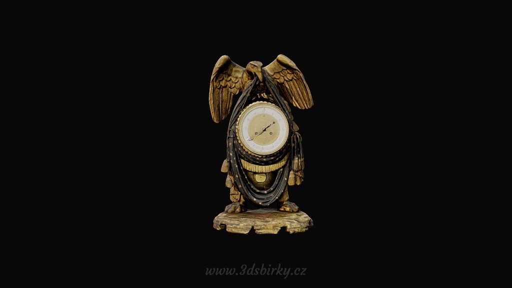 Grandfather clock / Stojací hodiny — Sketchfab embed 3D viewer