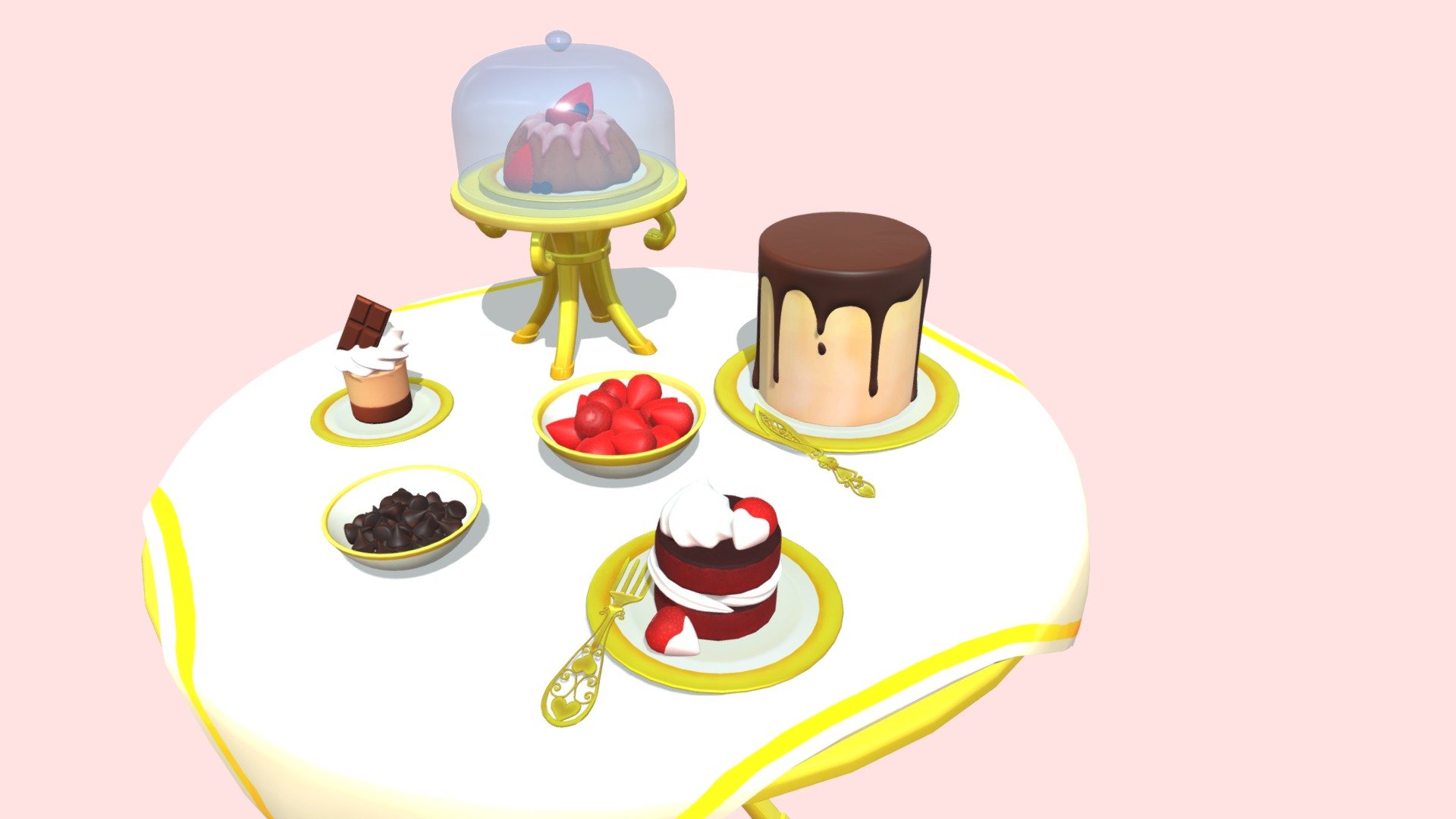 Mini Cakes - 3D model by Spectral_Burrow [38f758a] - Sketchfab