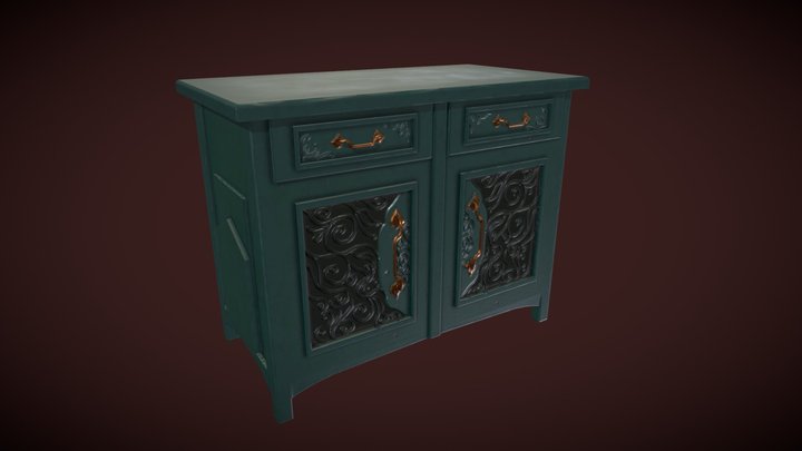 Vintage Cabinet 3D Model