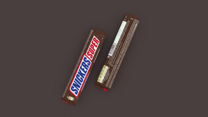 SNICKERS chocolate bar 3D Model