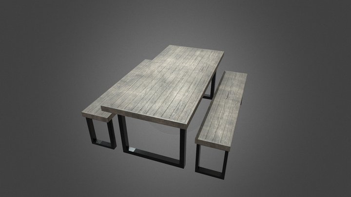 Loft Dining Table 3D Model