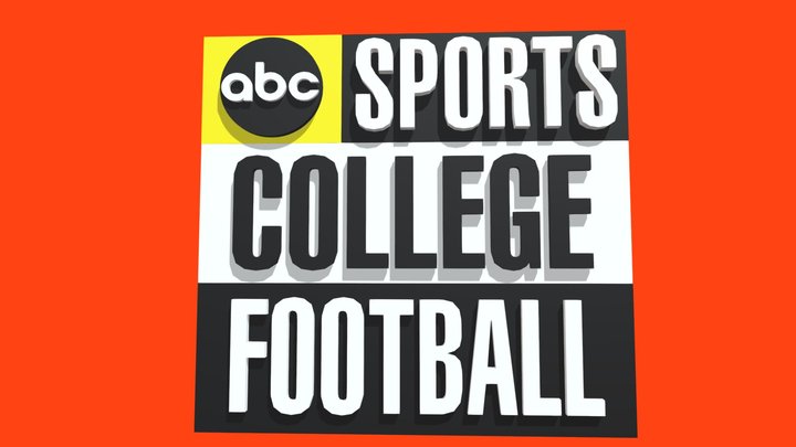 ABC Sports College Football Logo 1993-1997 3D Model