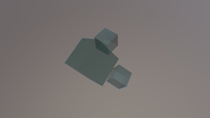 Simple Glass Cubes 3D Model